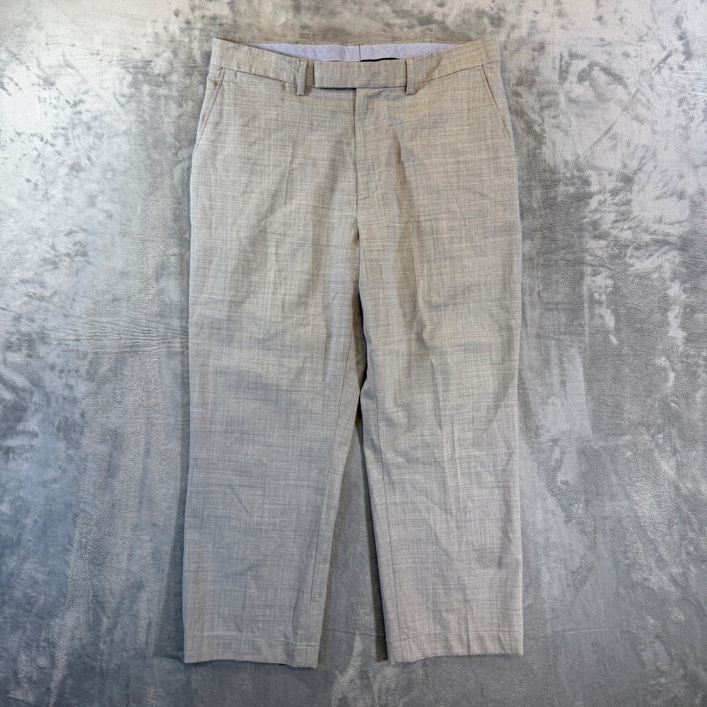 Polo Golf Ralph Lauren Men's Pleated Dress Pants Size 34x27 Gray Wool Formal